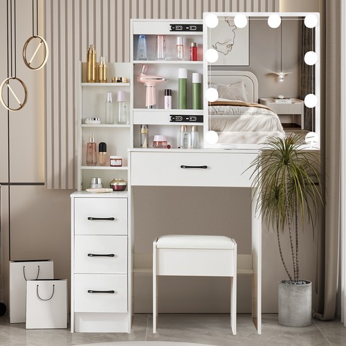 Drawers dressing table set - table,
