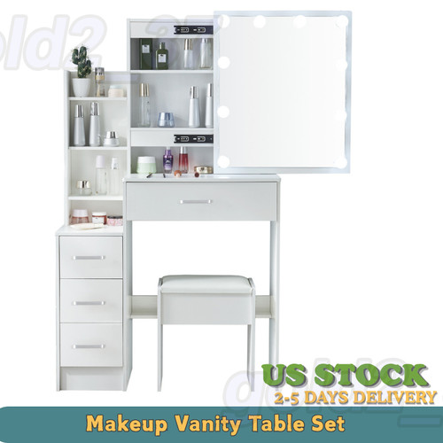 Makeup vanity table sliding - table, w/