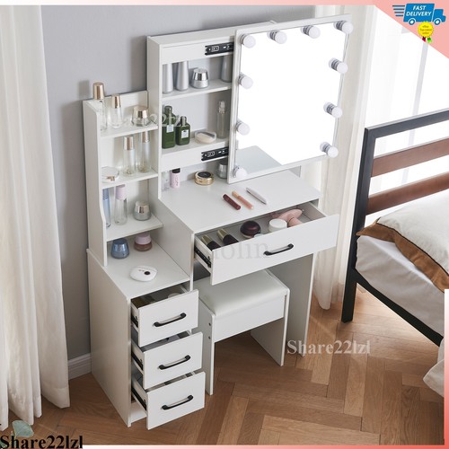 White sliding lighted - lighted, mirror