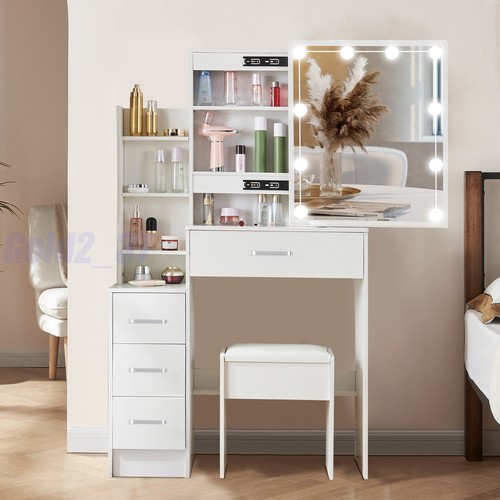 White vanity table - vanity, dressing