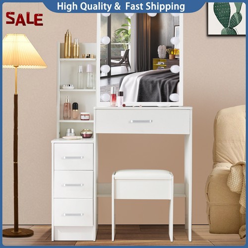 Vanity table with - table, mirror