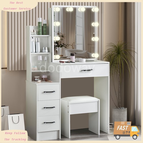 Vanity table set - table, makeup