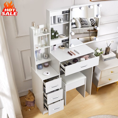 Vanity desk with - vanity, sliding